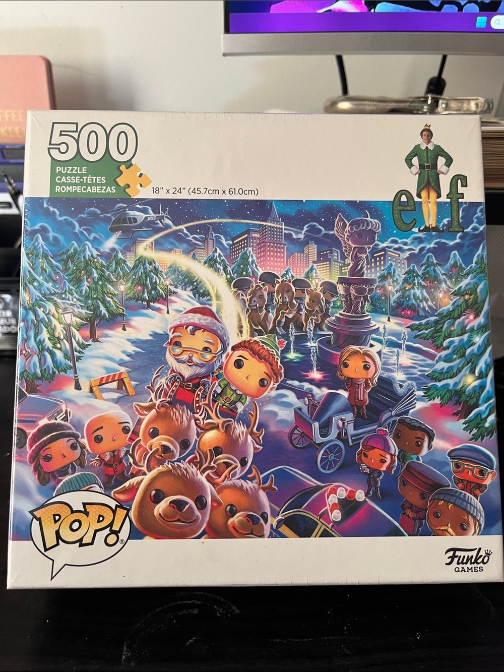 Funko Vibrant Holiday Pop! Puzzle with Blue, Green, Red and Purple Artwork